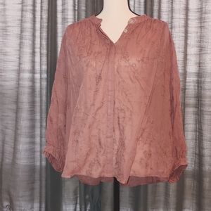 Anthropologie mauve blouse